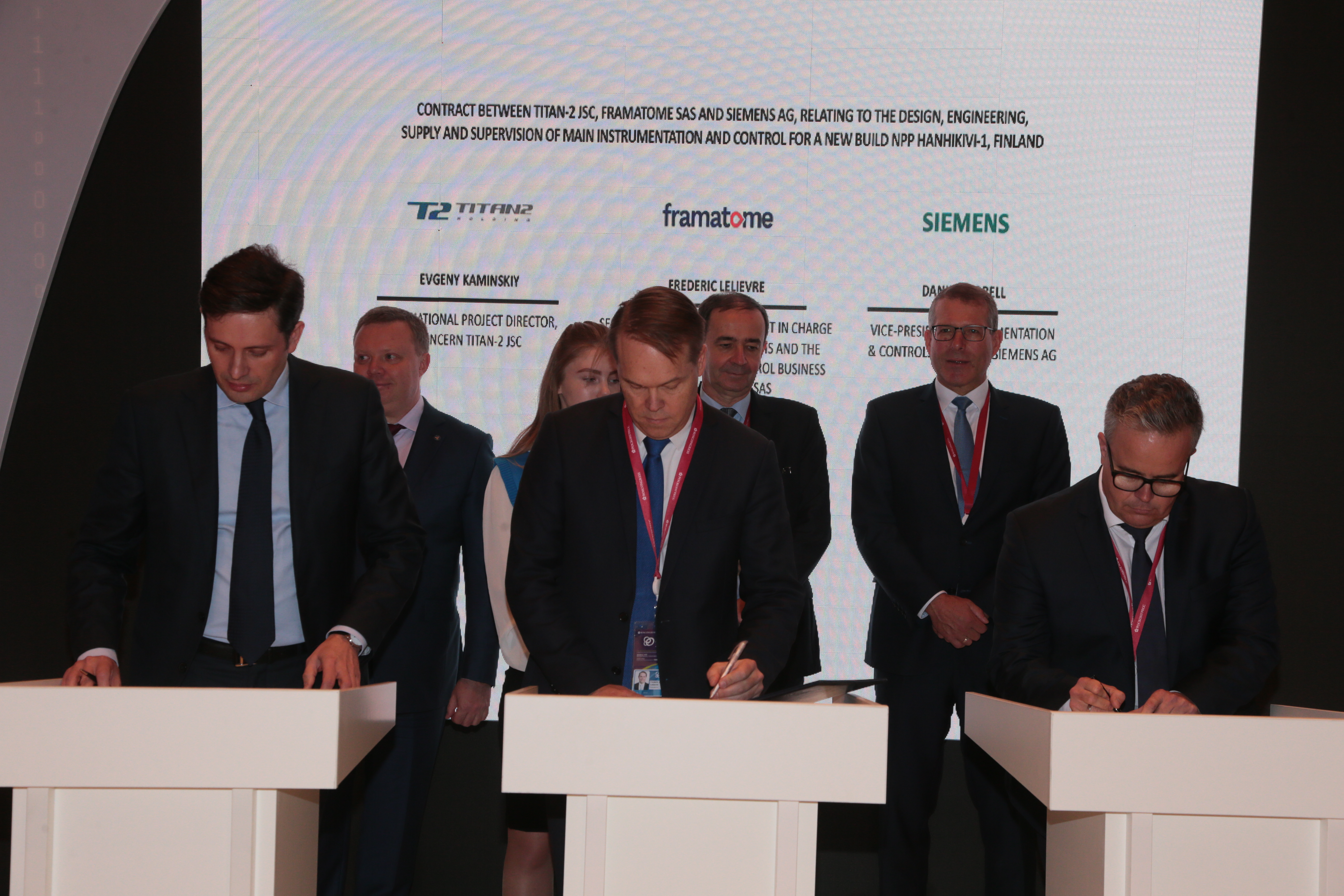  TITAN-2 et le consortium Framatome-Siemens signent un Contrat pour L’approvisionnement en systèmes d’I&C de la centrale nucléaire Hanhikivi-1